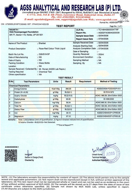 Gulab Mishri Sharbat