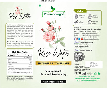 Natural Rose Water - Paramparagat